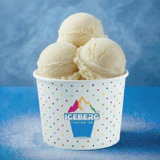 Lemon Italian Ice in a frozen dessert cup